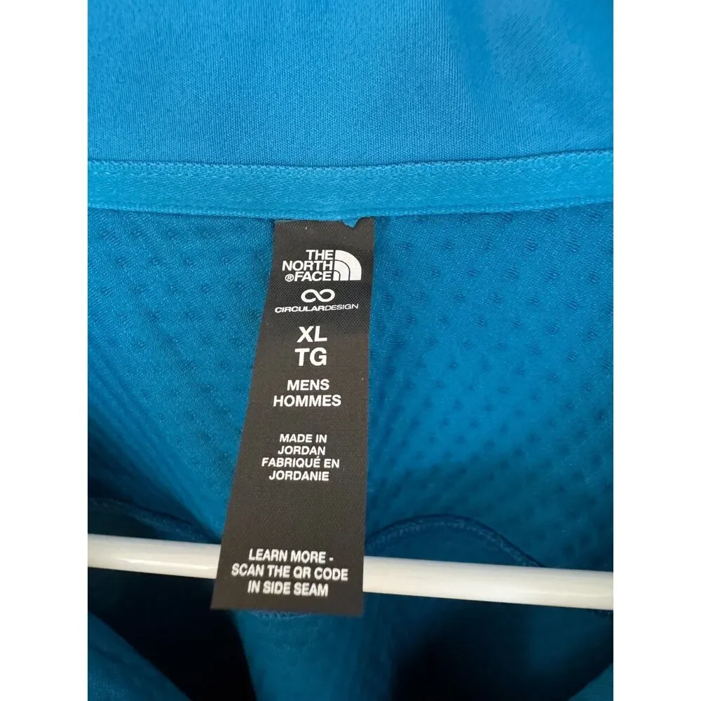 North Face Men's Dotknit Thermal 1/4 Zip Dusk Blue XL NWT Flash Dry Insulate